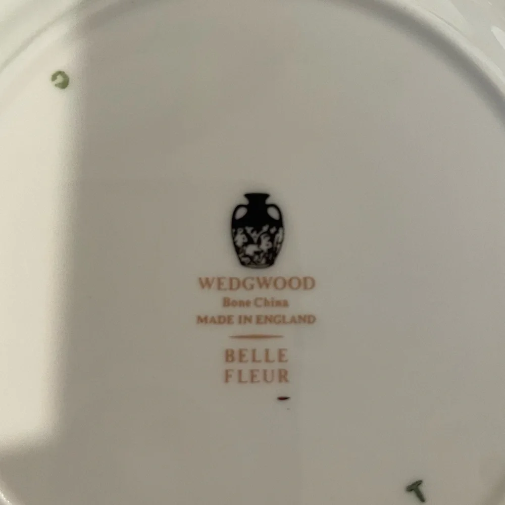 Vintage Wedgwood Belle Fleur Bone China Dessert Plates - 6 inch - Set of 6