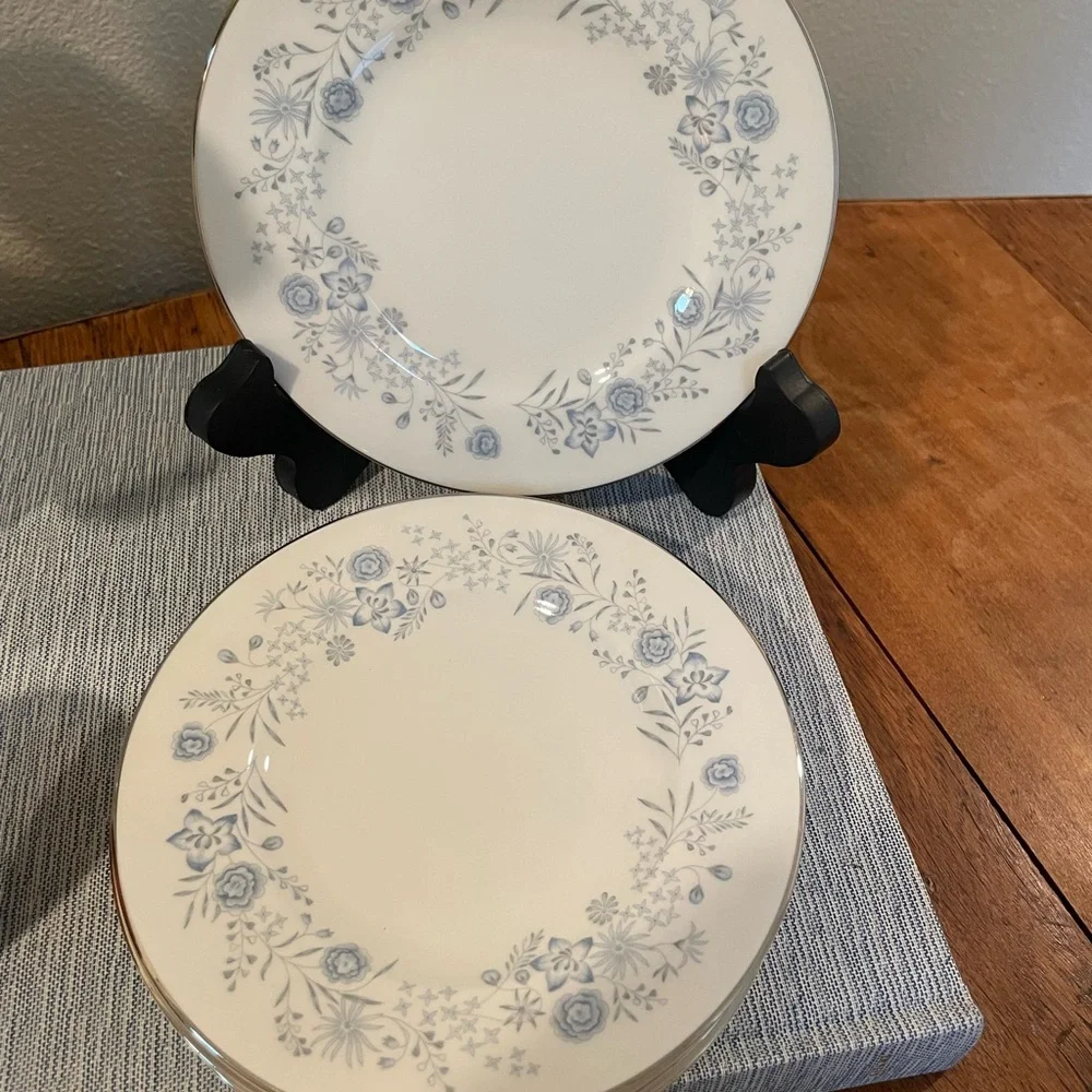 Vintage Wedgwood Belle Fleur Bone China Dessert Plates - 6 inch - Set of 6