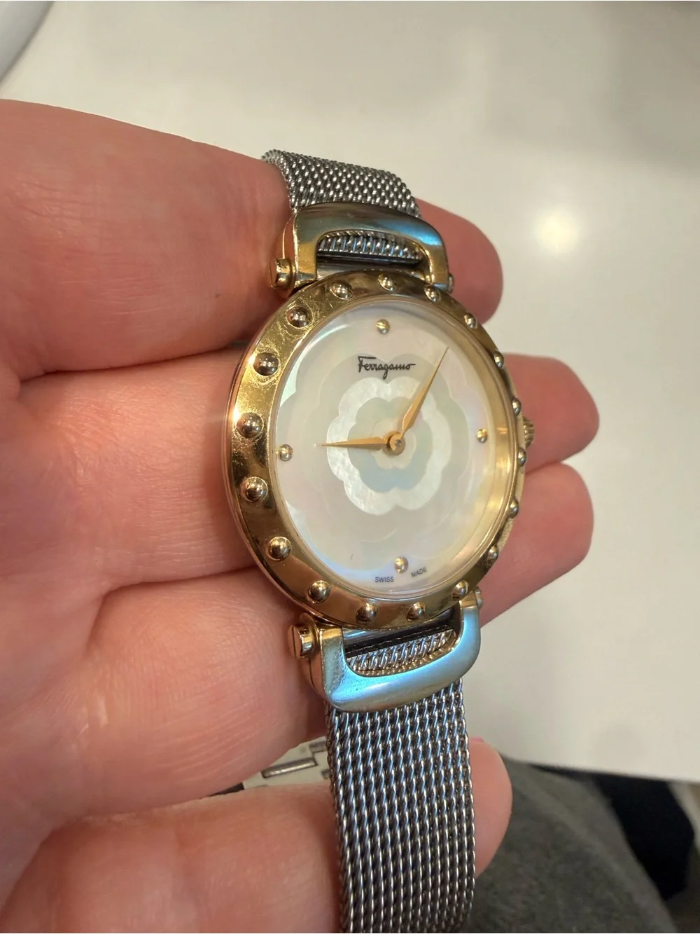 Salvatore Ferragamo Stainless Steel Two-Tone Backcase Watch - Silver & Gold