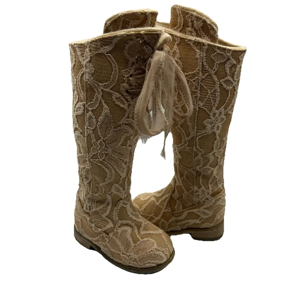 Joyfolie Girl's Lacey Boot in Rose Size 4 Wedding Pageant Vacation Dance