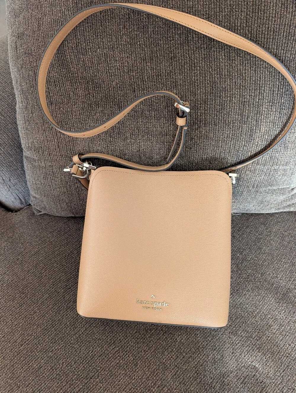 kate spade Pebble Leather Crossbody in Light Tan