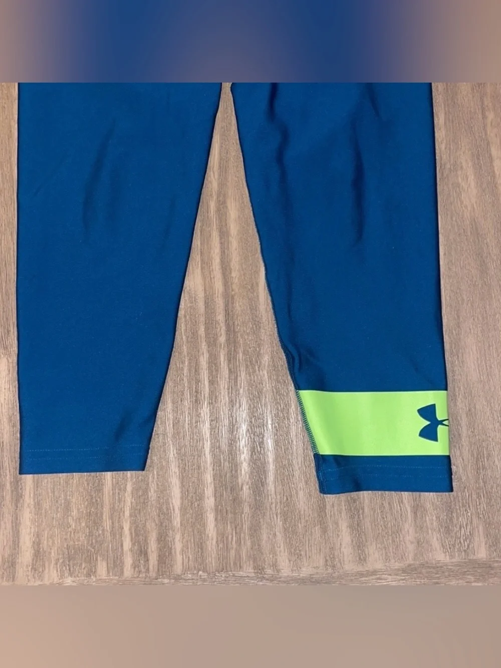 Under Armour Royal Blue Compression Set with Neon Green Accents