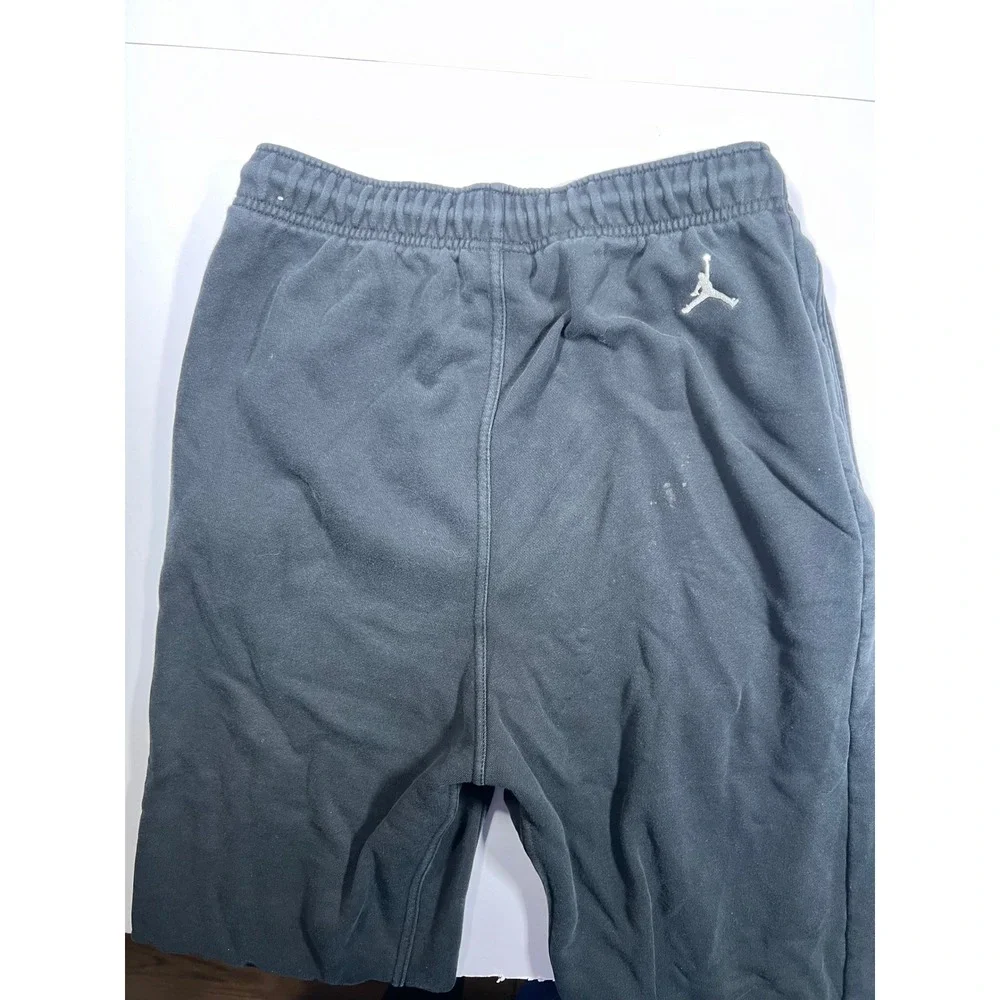 Jordan Sweatpants Mens Small Black Graphic Jumpman Fleece Joggers Pockets
