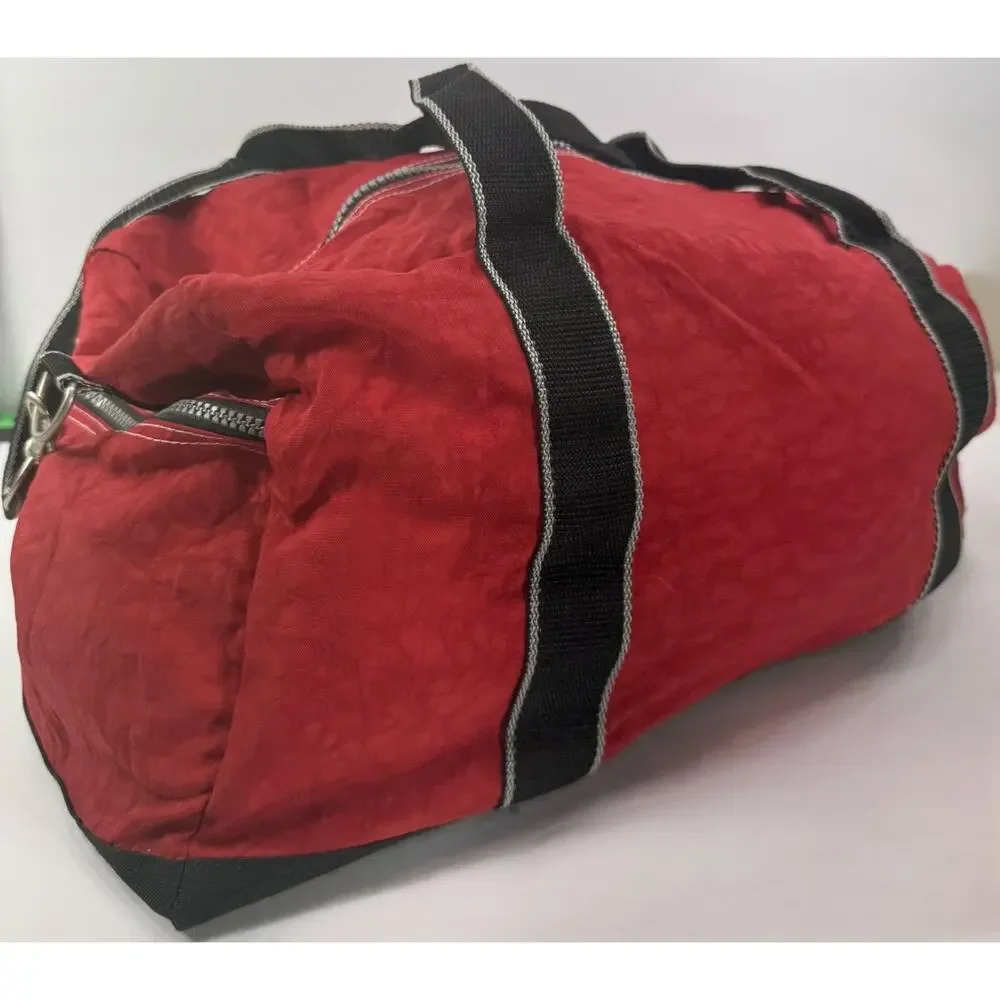 Disney Mickey Mouse Toon Duffle Bag Red Black Gym Weekender Travel  Strap