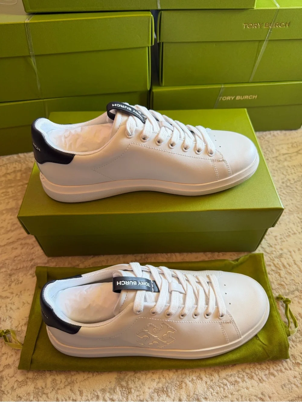 Tory Burch Double T Howell Court Sneakers
