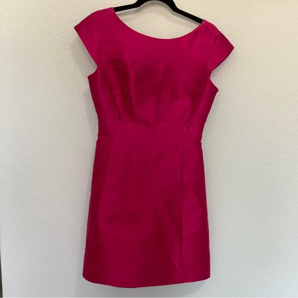 KATE SPADE Backless Mini Dress In Full Bloom Sweetheart Pink Cap Sleeve Size 4