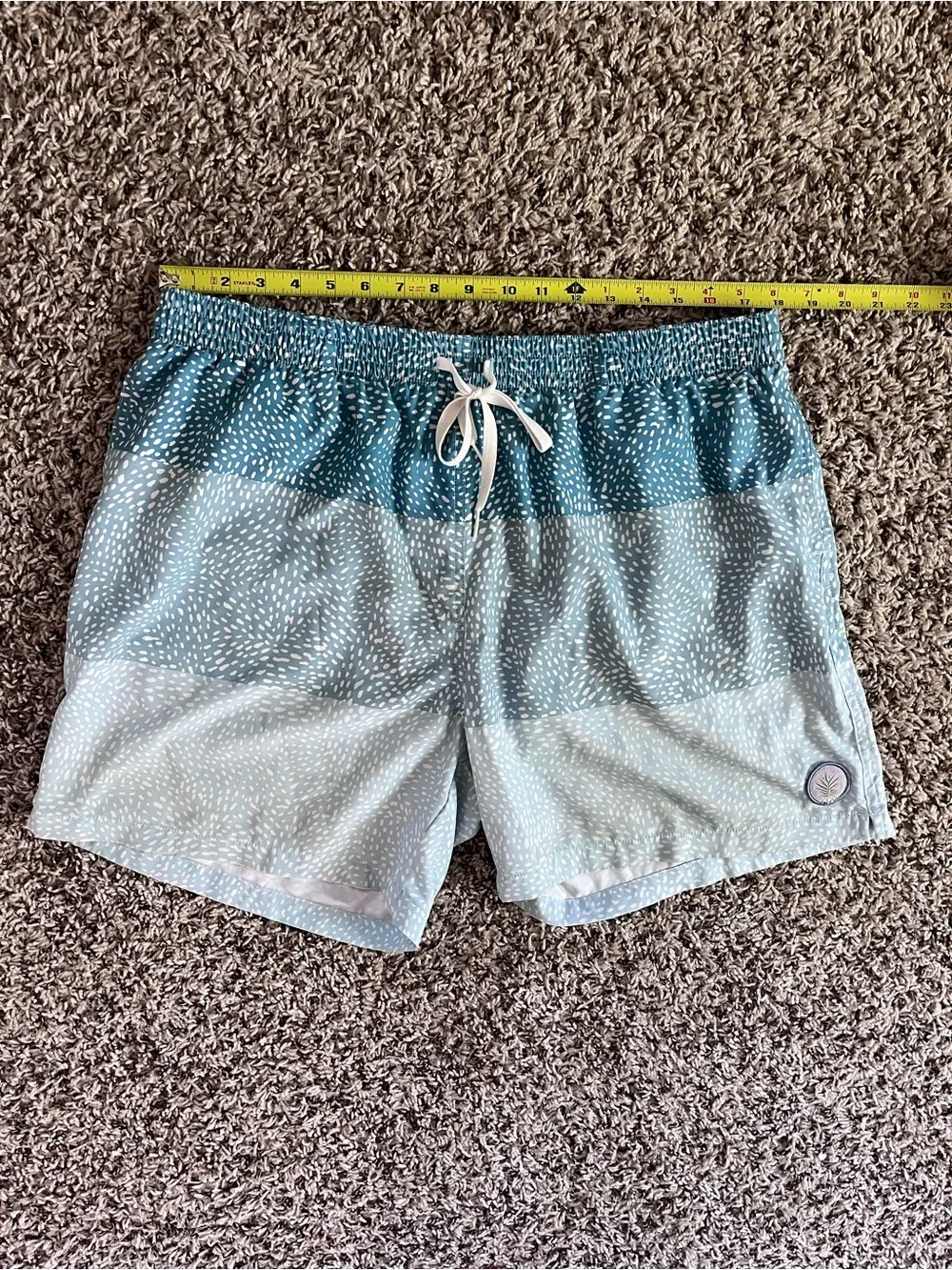 Chubbies Mens XXL Swim Trunks Blue Speckled Colorblock 5.5 Inseam Mesh Lining