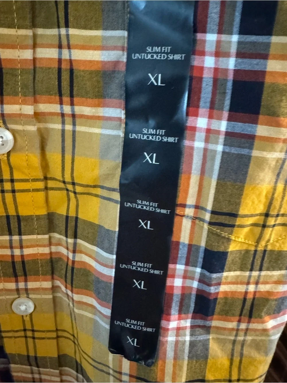 Banana Republic plaid button