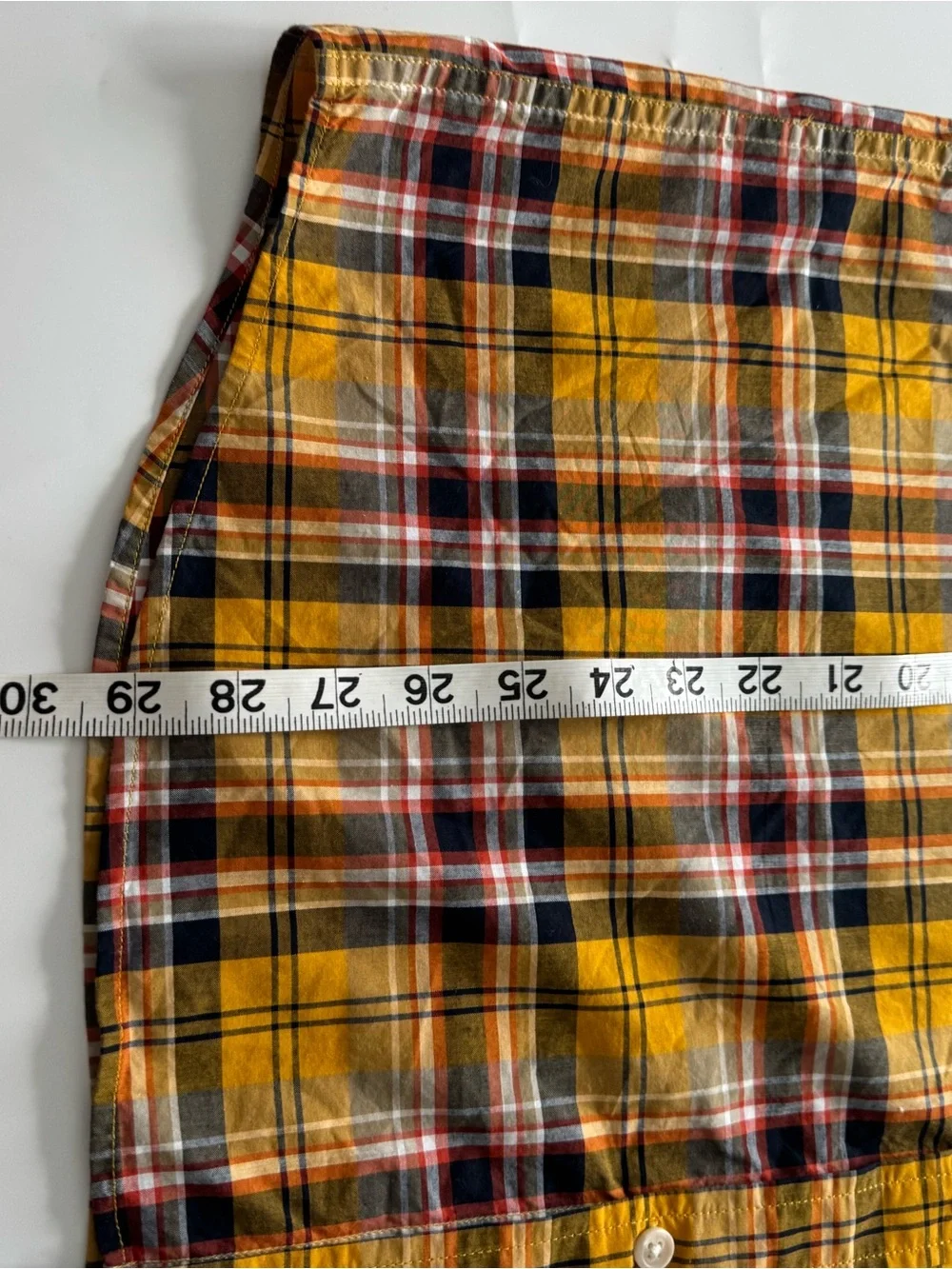 Banana Republic plaid button
