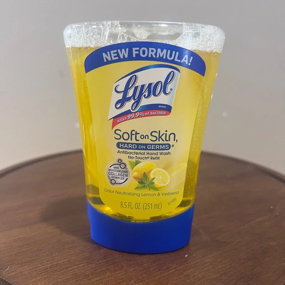 Lysol No-Touch Antibacterial Hand Wash Refill Lemon Verbena 8.5oz New Formula