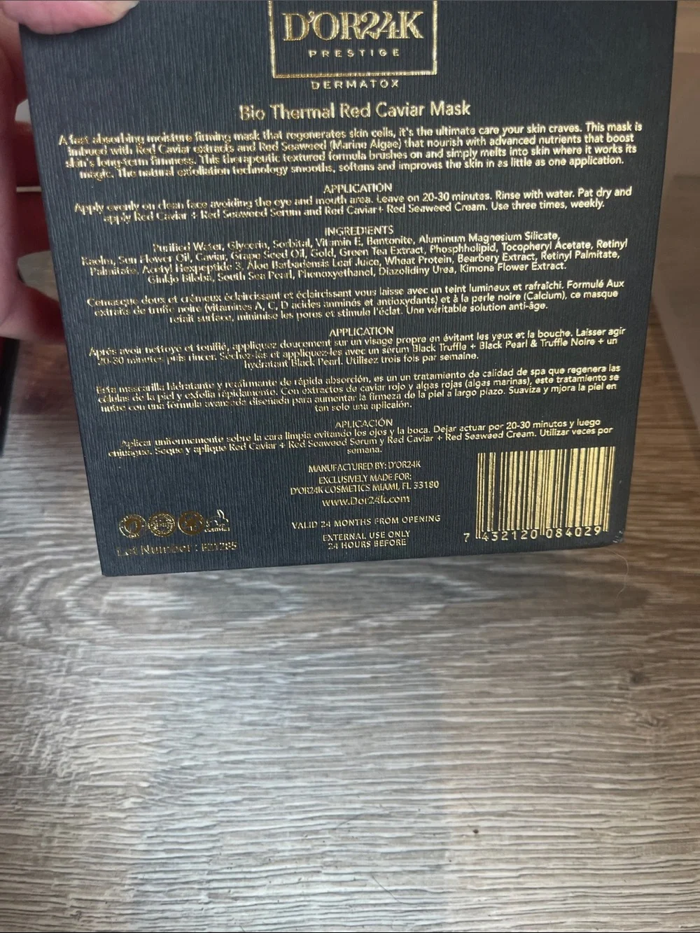 D'OR24K Prestige Bio Thermal Red Caviar Set - Black & Gold Boxes