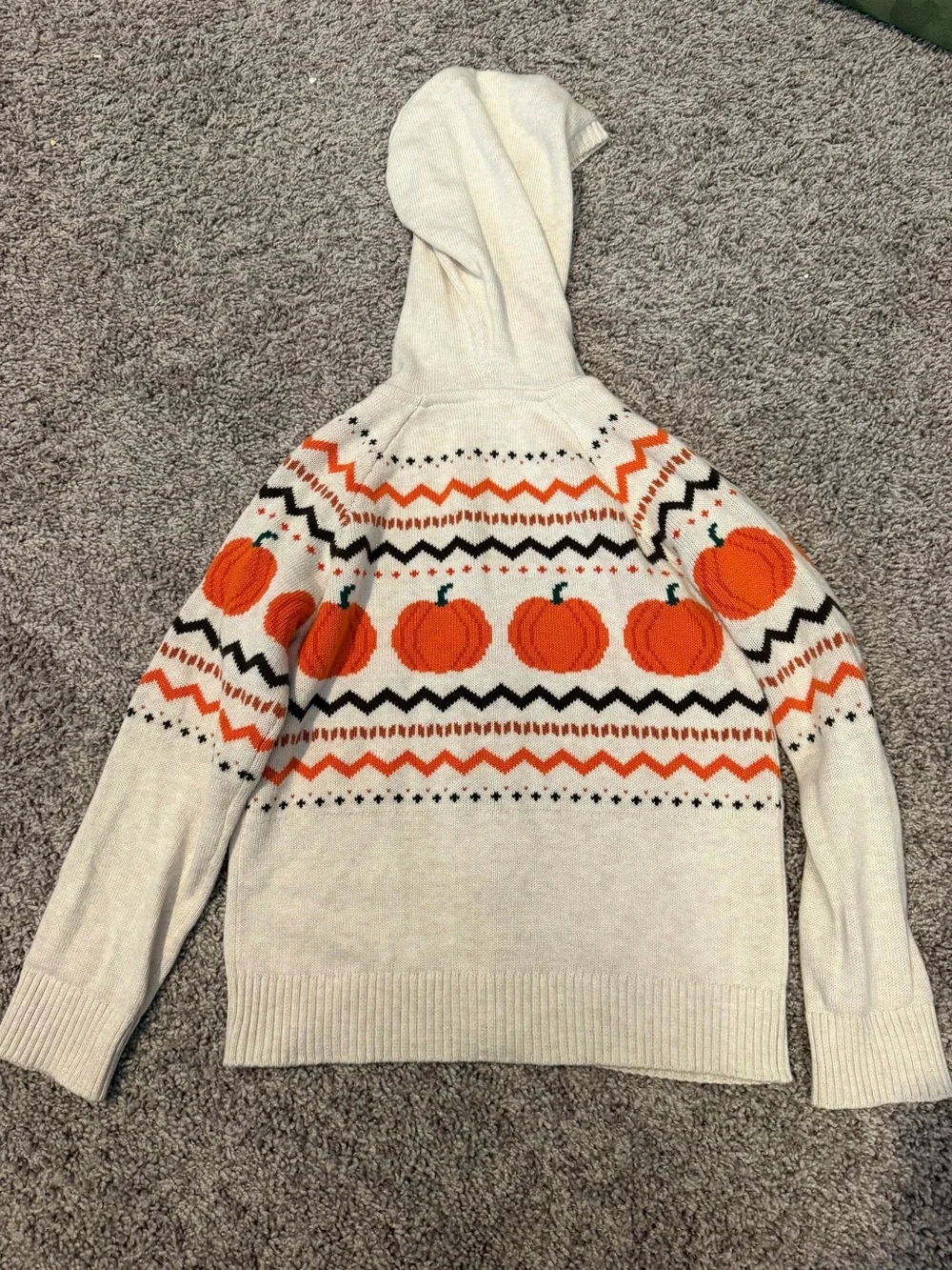 Gymboree Pumpkin Zip Up Hoodie Sweater 6
