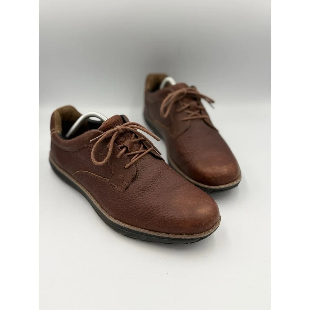 Timberland Oxford Lace Up Casual Shoes Men's Size 11 Brown Nubuck Anti Fatigue