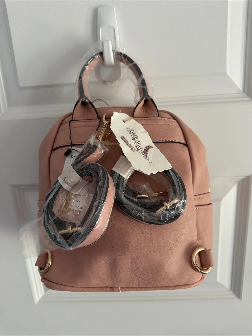 Studded blush Pink Mini Backpack - Women Bags