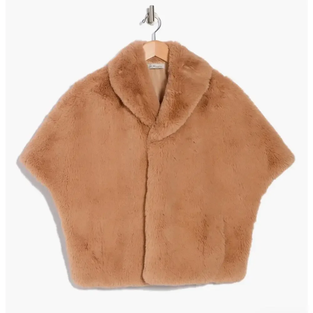 NWT - La Fiorentina - Faux Fur Capelet With Pockets