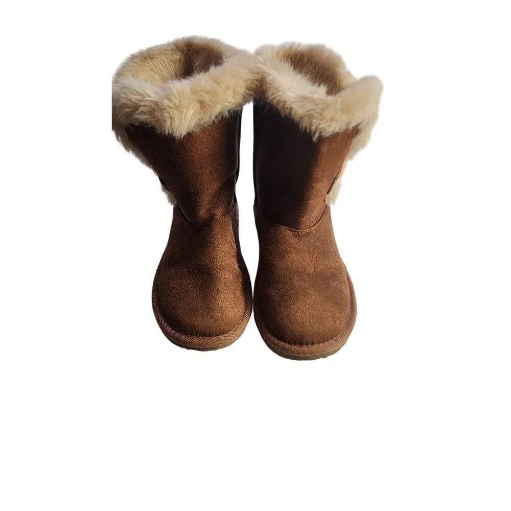 Children's Place Girls Size 4 Winter Shearling Style Boots