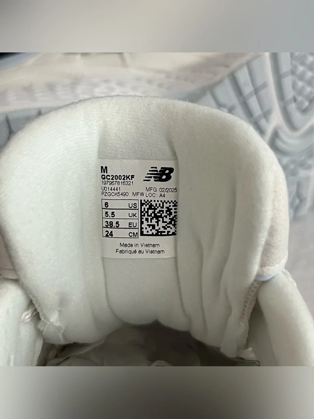 New Balance white sneakers