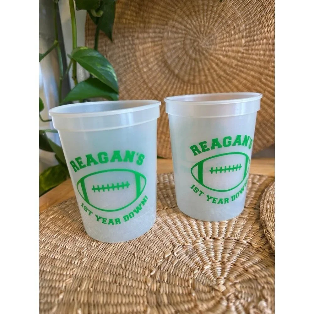 Reagan’s First Year Down! 2 plastic cups