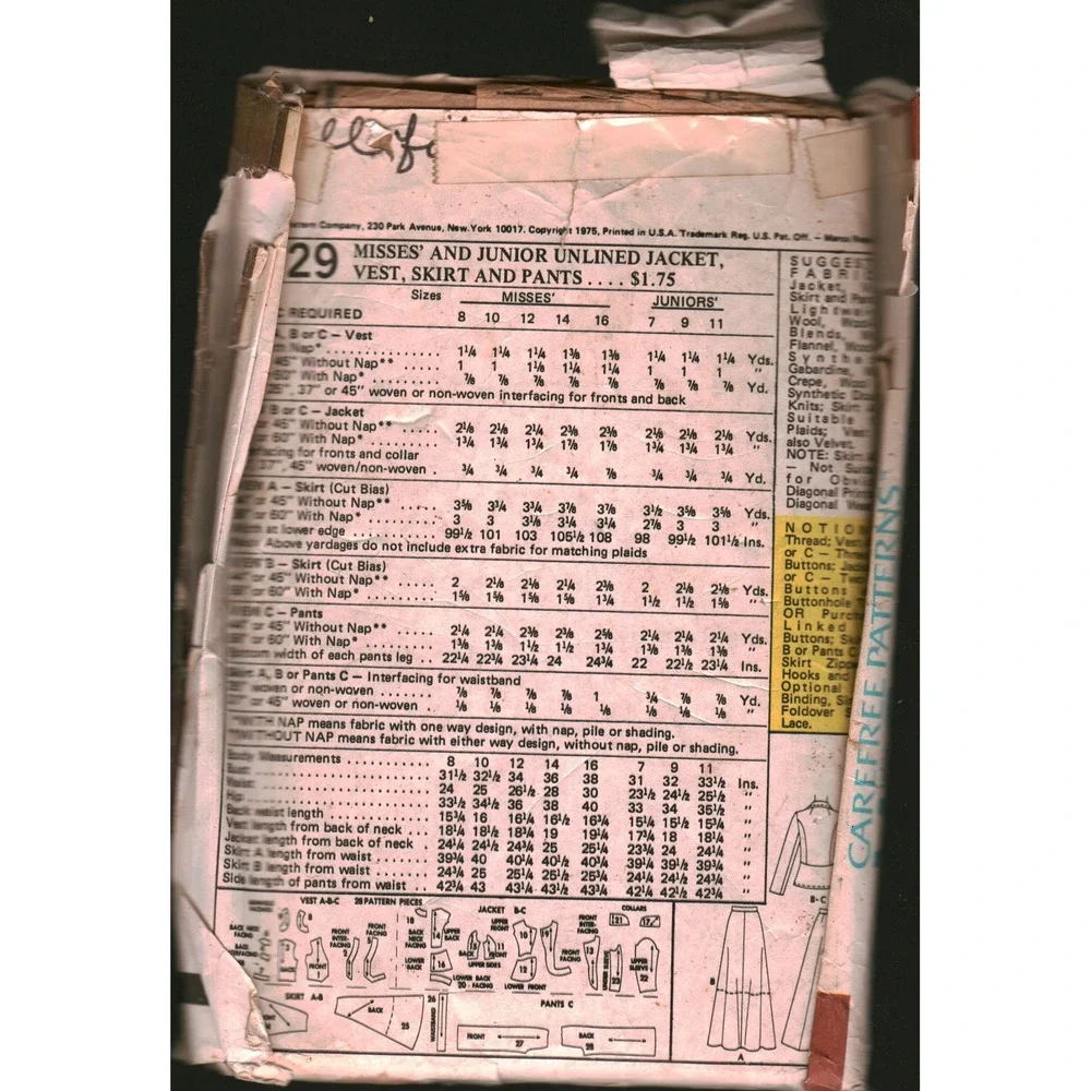 McCalls vintage 1975