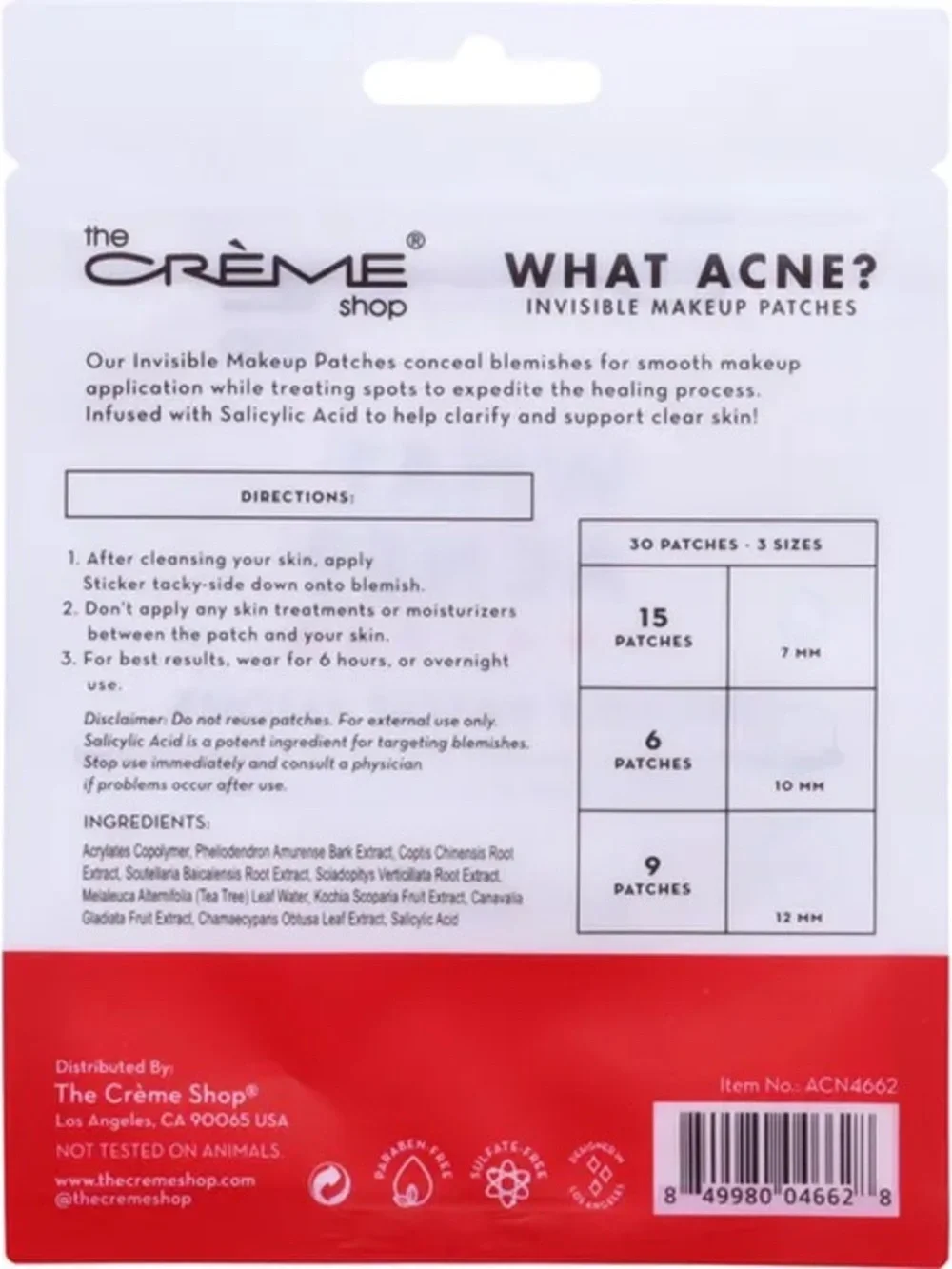 The Creme Shop what acne