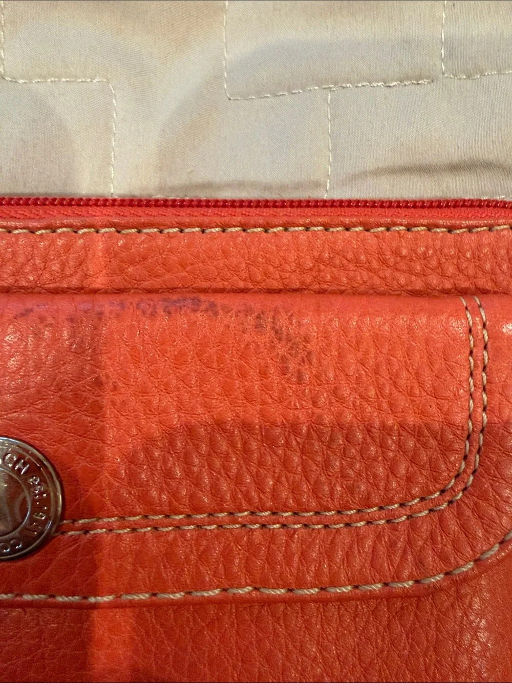 Coach pebbled leather