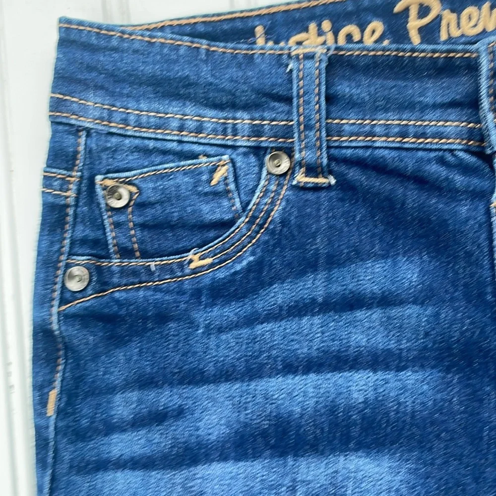 Justice inseam blue waist