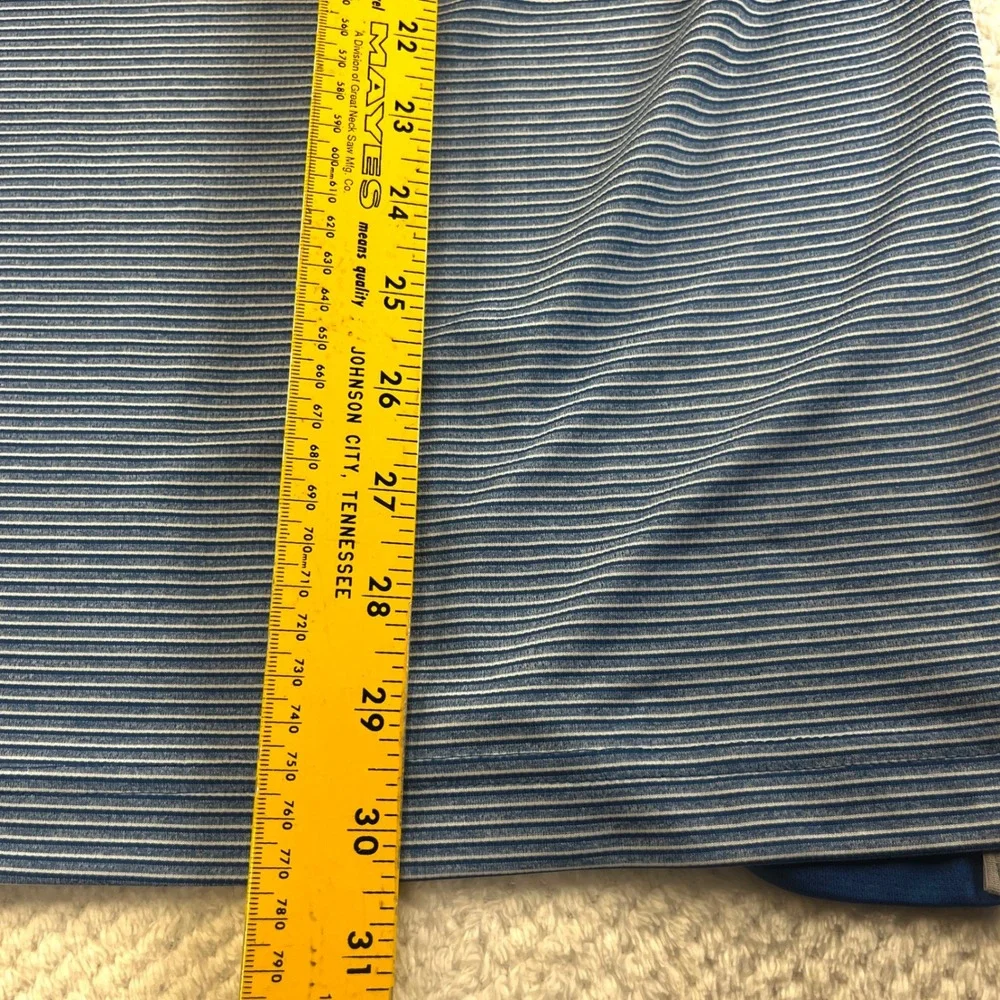 Adidas Climachill Golf Polo Mens Blue White Striped 
