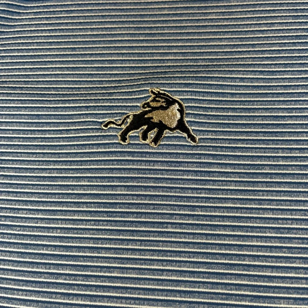 Adidas Climachill Golf Polo Mens Blue White Striped 