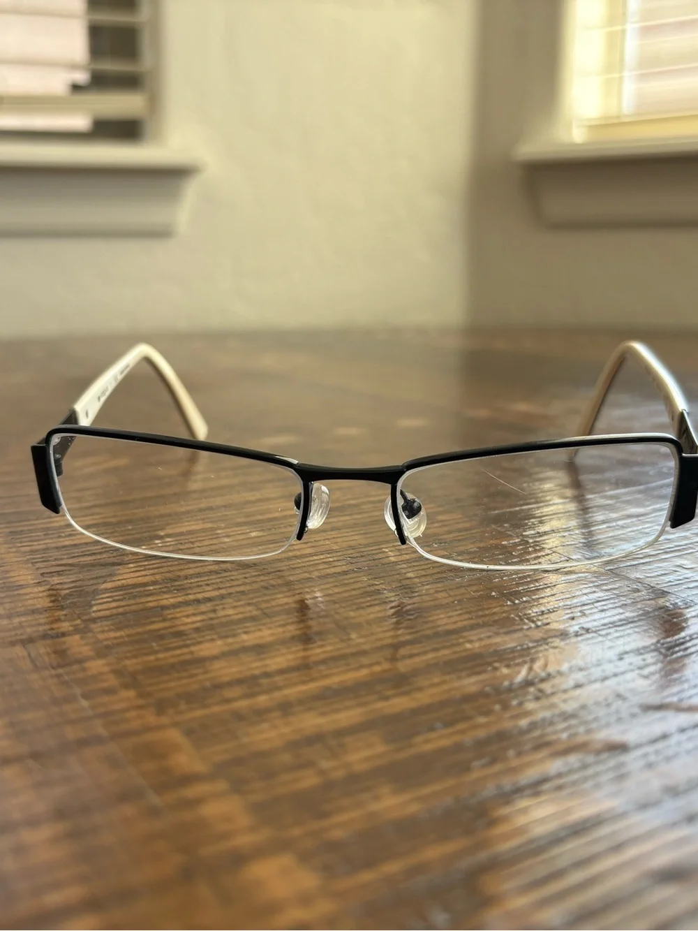 Vogue VO3619 352 Eyeglasses Frames Black White Floral Half-Rim 52-18-135 Women’s