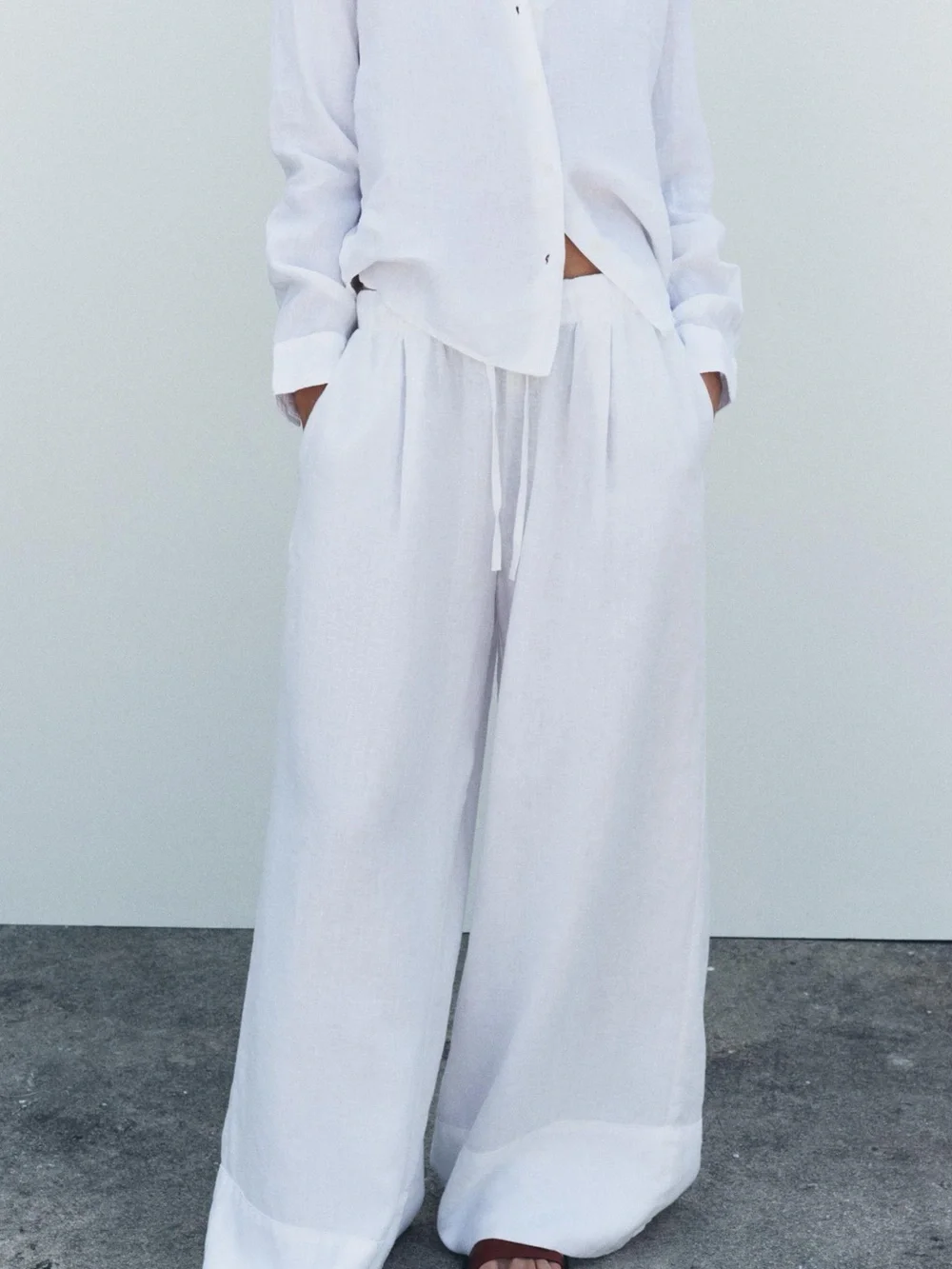 Zara linen palazzo