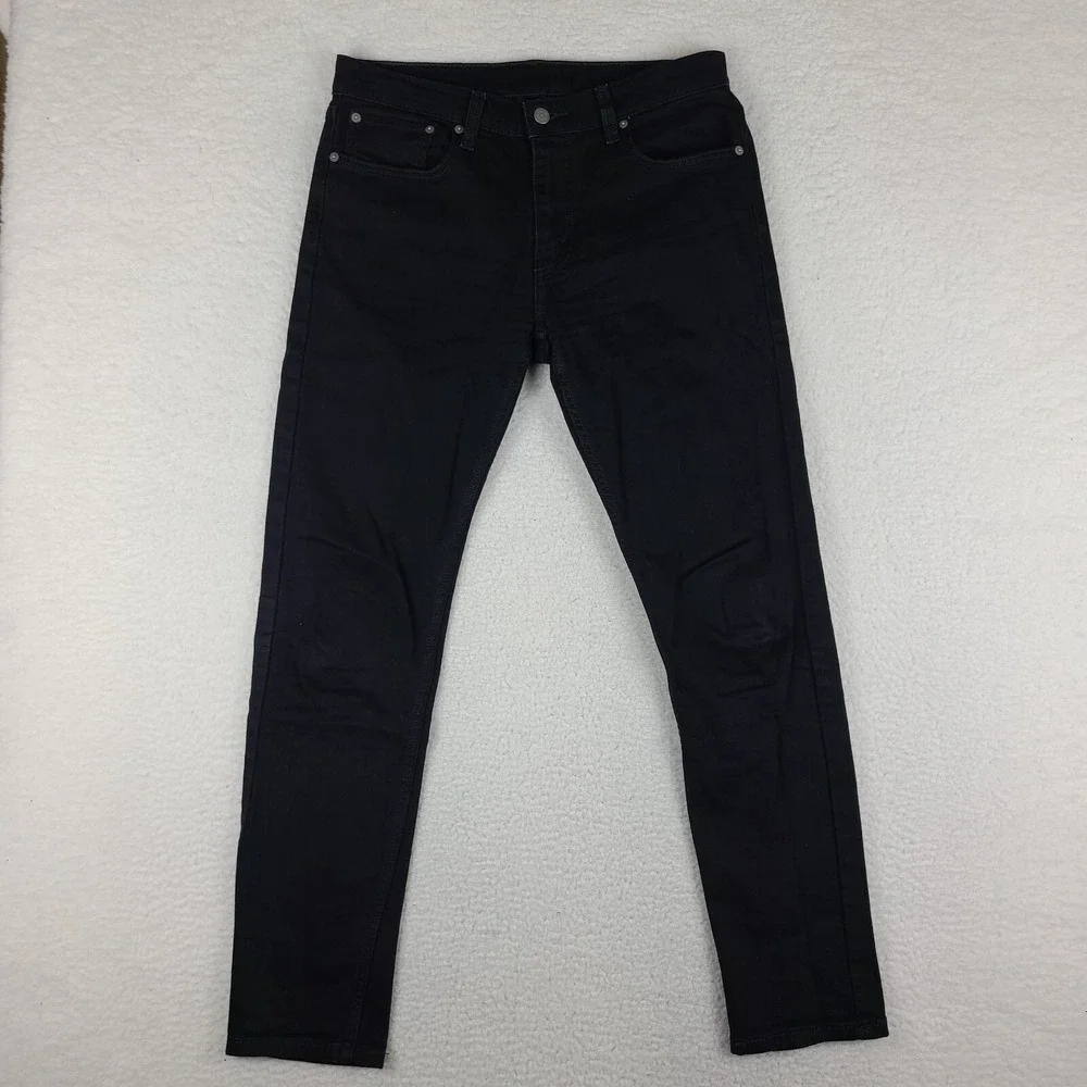 Levi's 512 Jeans Mens 32x34 Black‎ Slim Tapered Fit Waterless Denim Fits 34x30