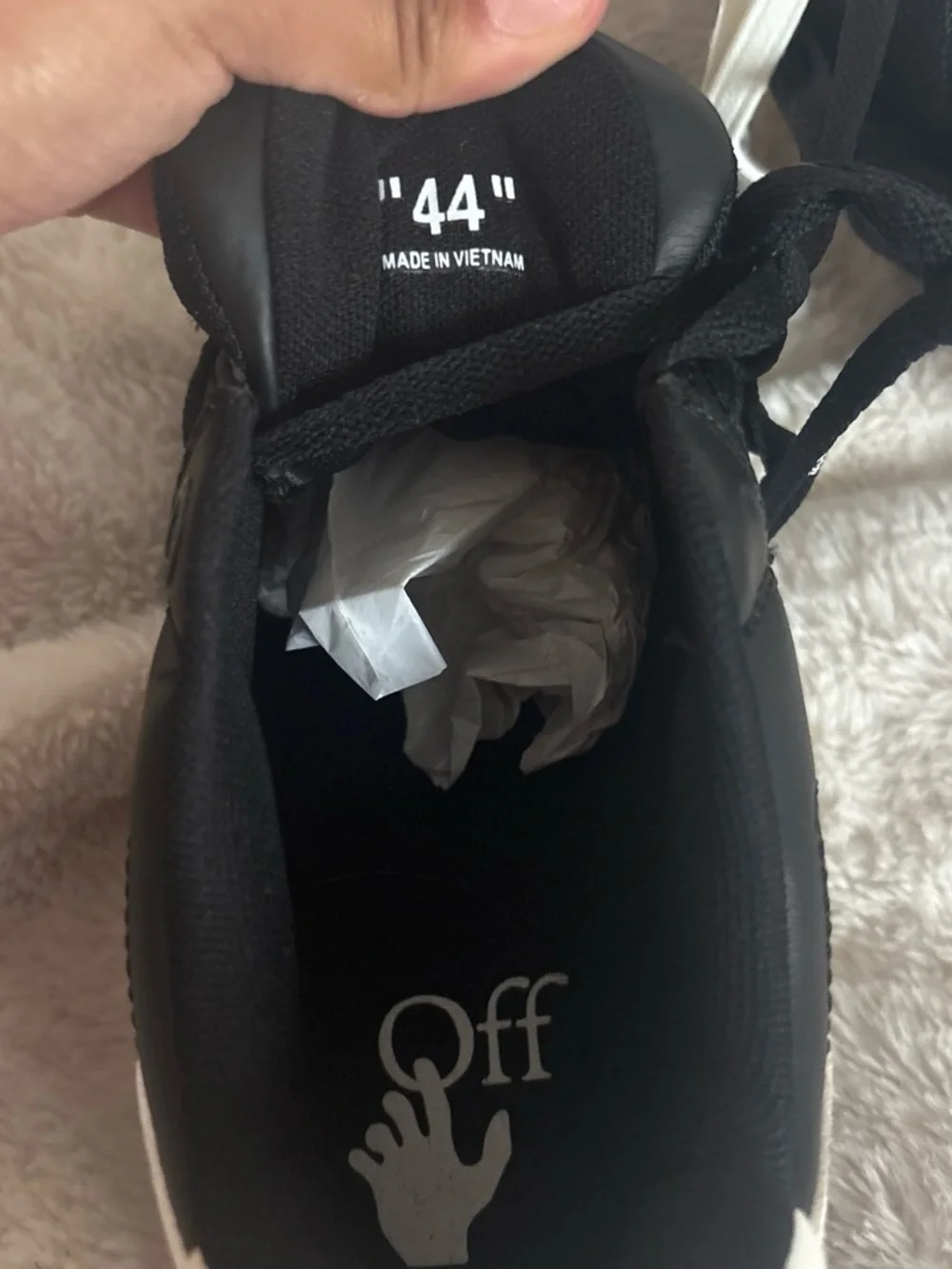 Off-White Black Sneakers with White Arrow Logo
