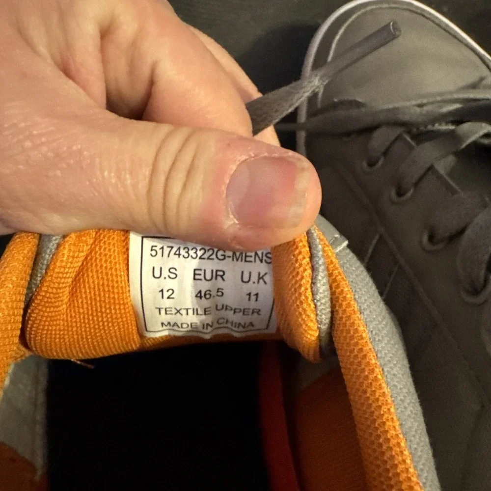Levi's Mens Sneakers Size12 Gray / Orange