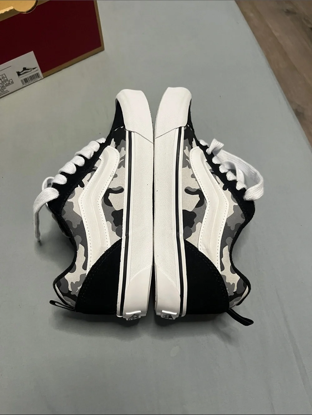 Vans Black & White Camo Knu Skool