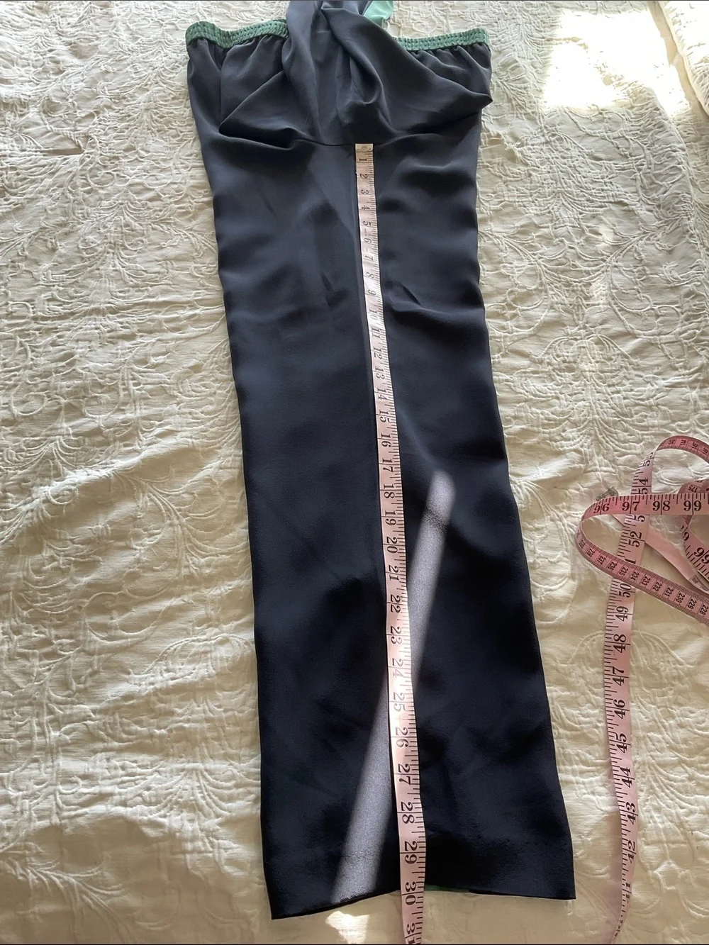 Tory Burch Black Wide-Leg Pants with Green Side Stripe brand new NO TAGS 🏷️ 12