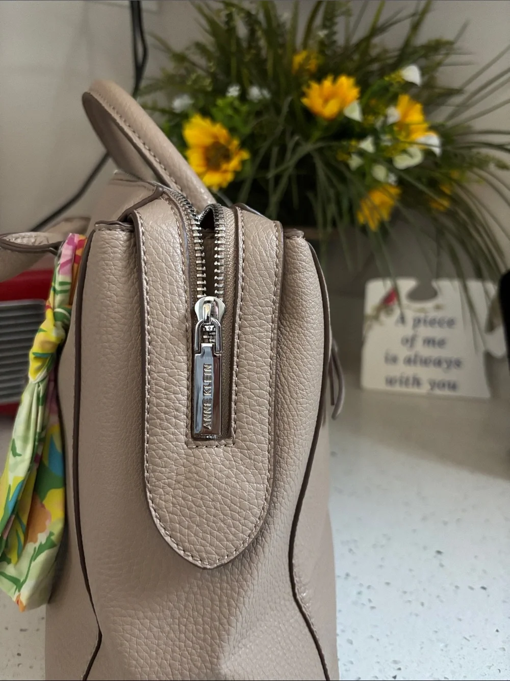 Anne Klein structured pebbled