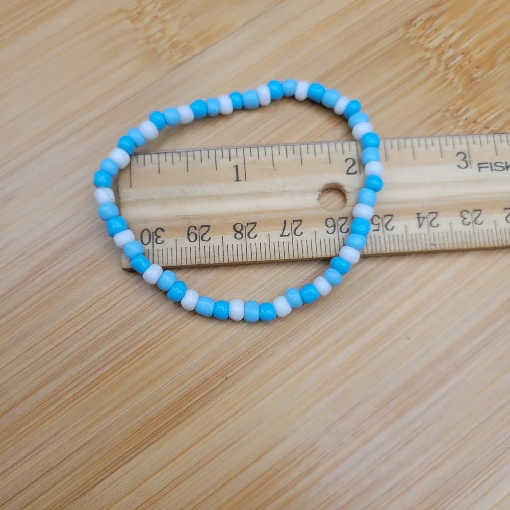 Handmade Clay Bead Seed Bead Bracelet Set of 4 Summer Turtle Theme Kids Jewelry