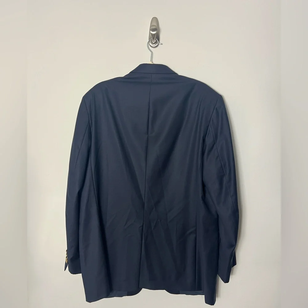 LAUREN Ralph Lauren Men’s Wool Blazer Navy Blue Lined Gold Nautical Buttons