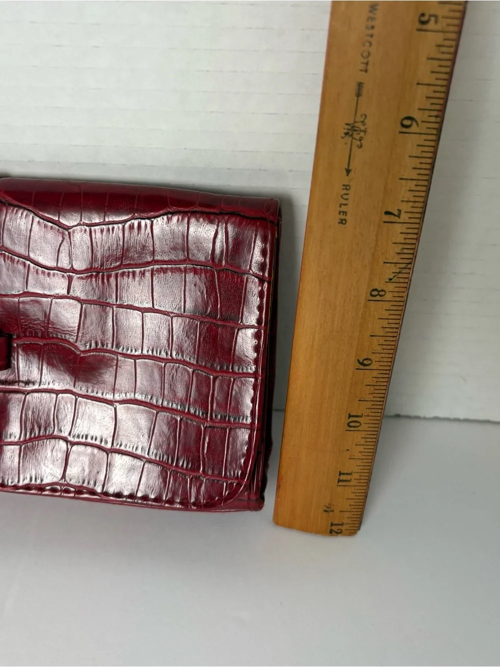N/A burgundy clutch