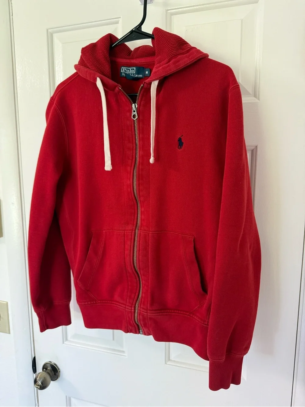 Polo by Ralph Lauren Red Full-Zip Hoodie Sweatshirt Men’s Med