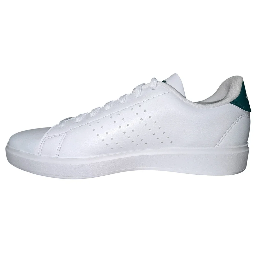 Adidas Advantage 2.0 Mens White Collegiate Green Sneakers IG9166 Size 11.5