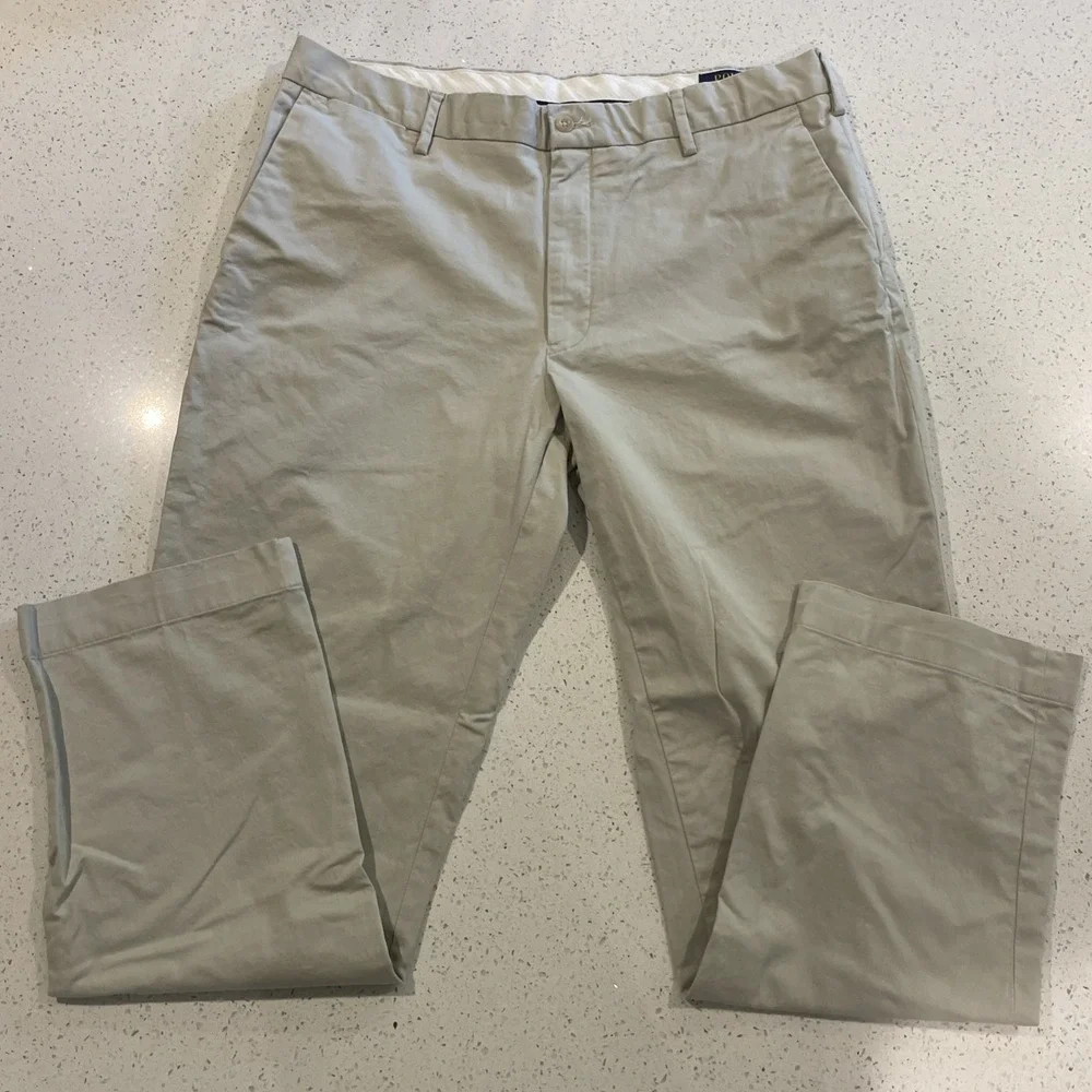 Men's Polo Ralph Lauren Classic Fit Stretch Beige Chino Pants 36 X 32