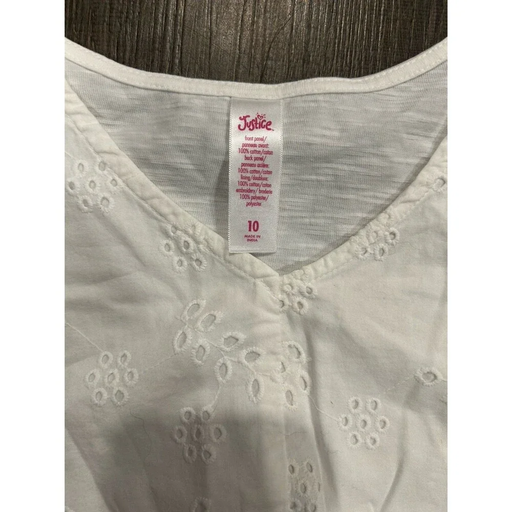 Justice girls white