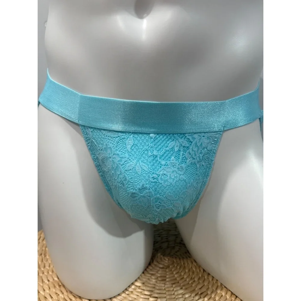 Cosabella Never Say Never Men's Sports Brief Maldives Blue Lace Size M NWT