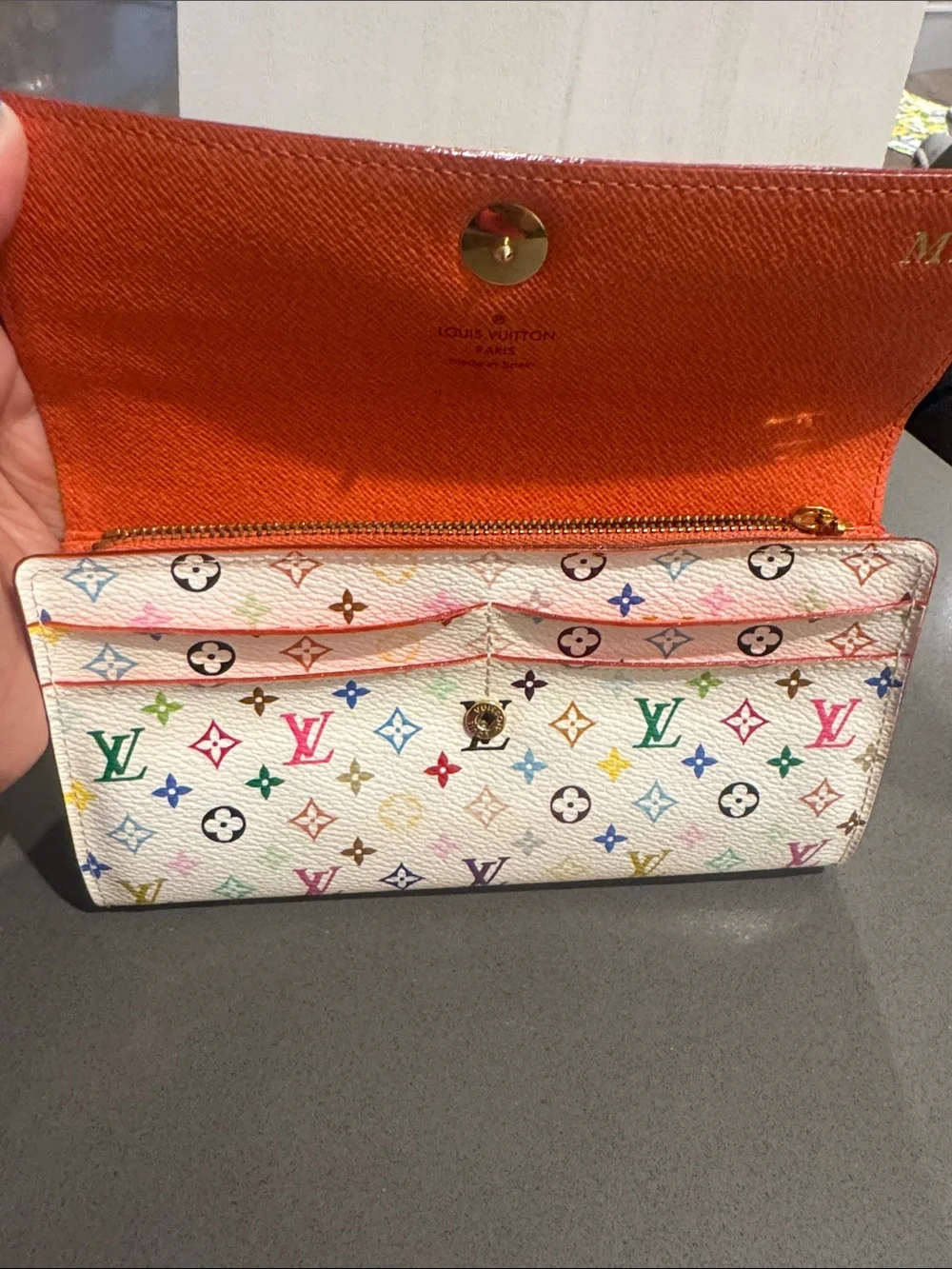 Louis Vuitton Authentic Monogram Takashi Murakami Multicolor Monogram  Wallet.