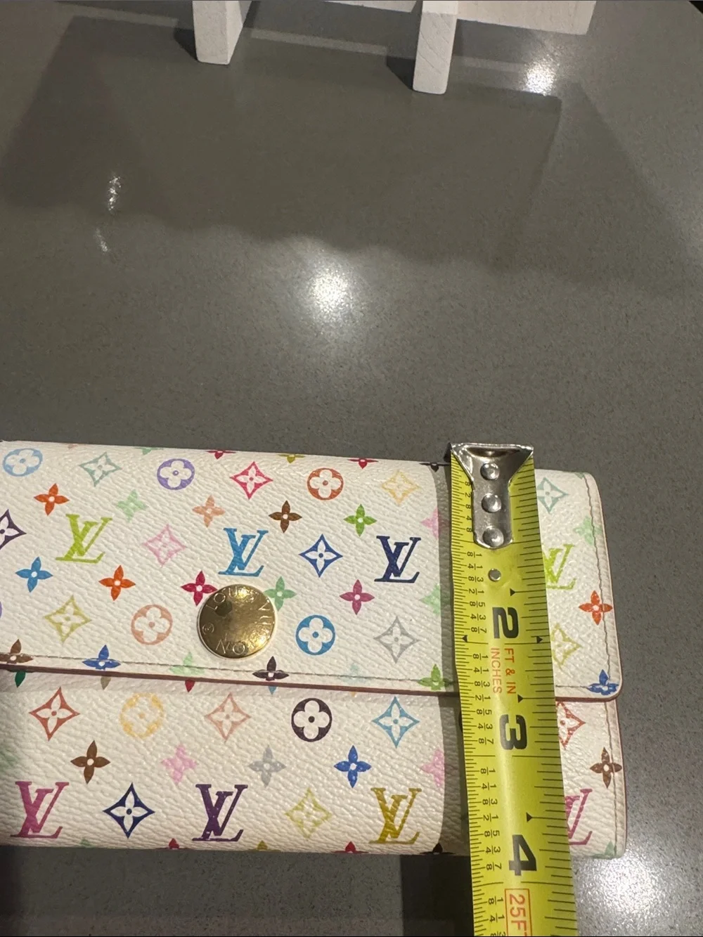 Louis Vuitton Authentic Monogram Takashi Murakami Multicolor Monogram  Wallet.