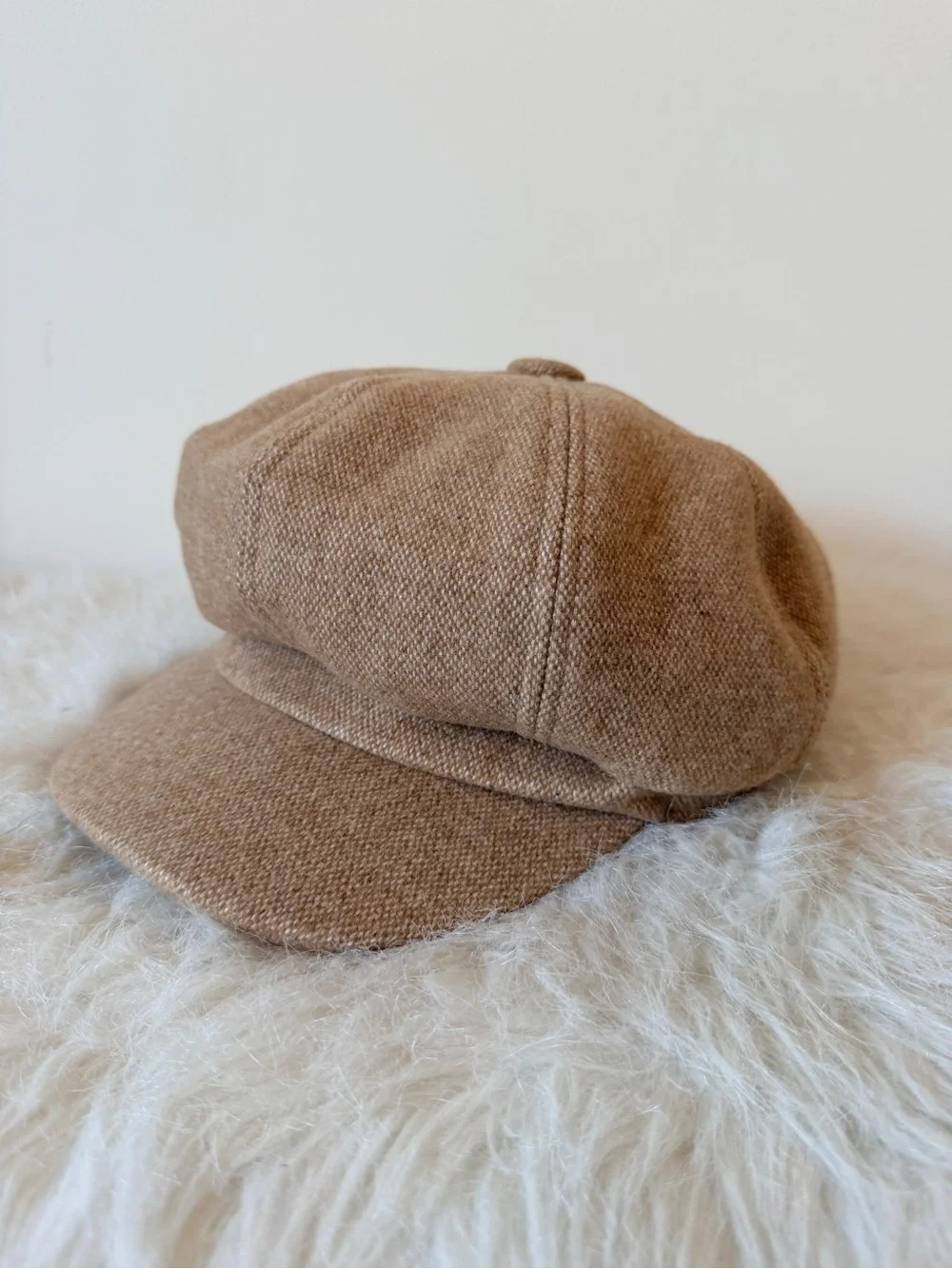 Tan / Beige Unisex Baker Boy Hat
