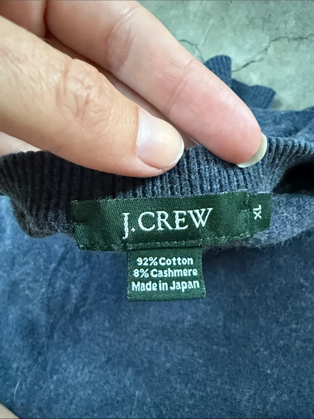 J. Crew Men's Crewneck Sweater in Navy Blue