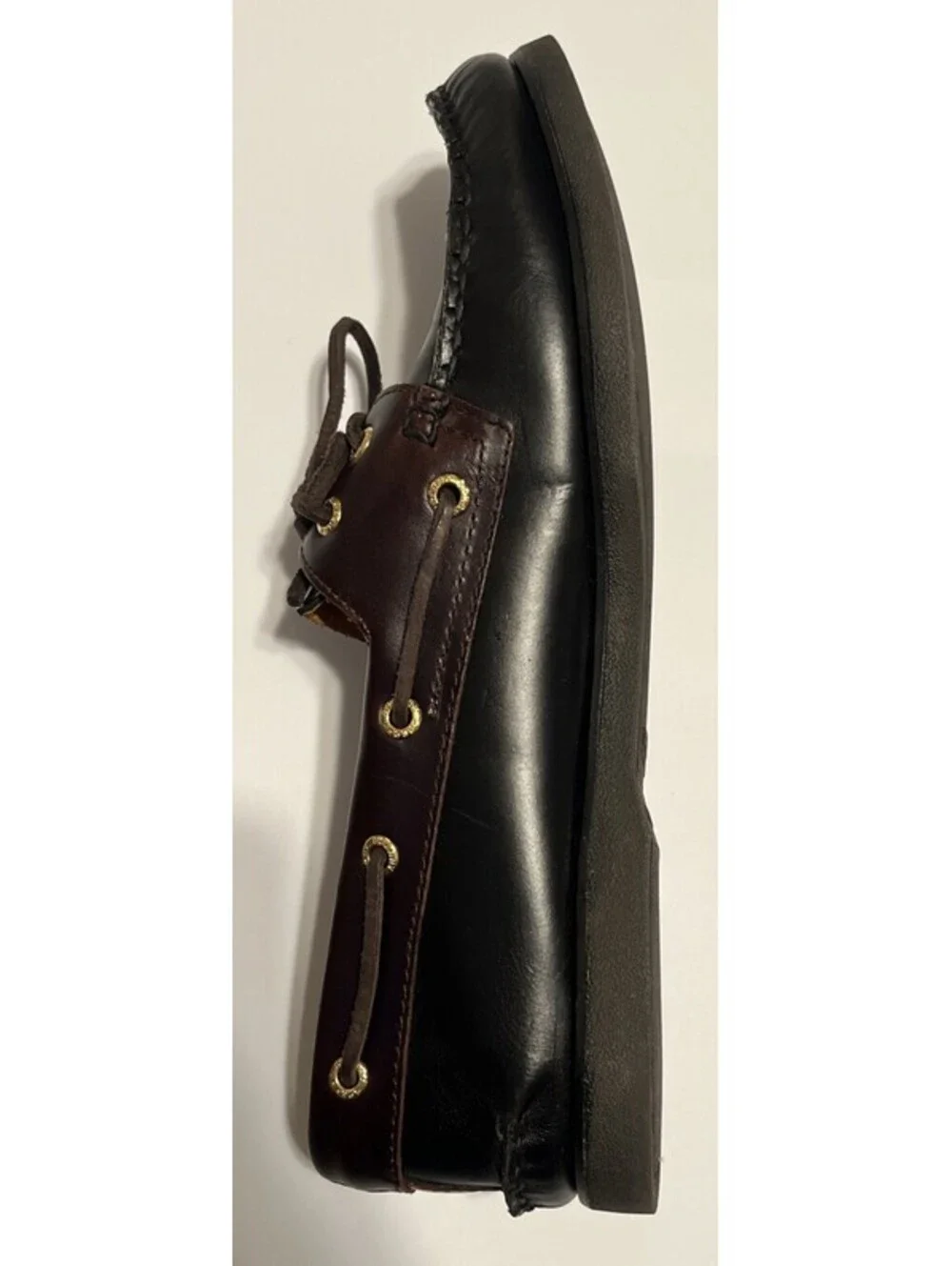 Sperry combined black leather