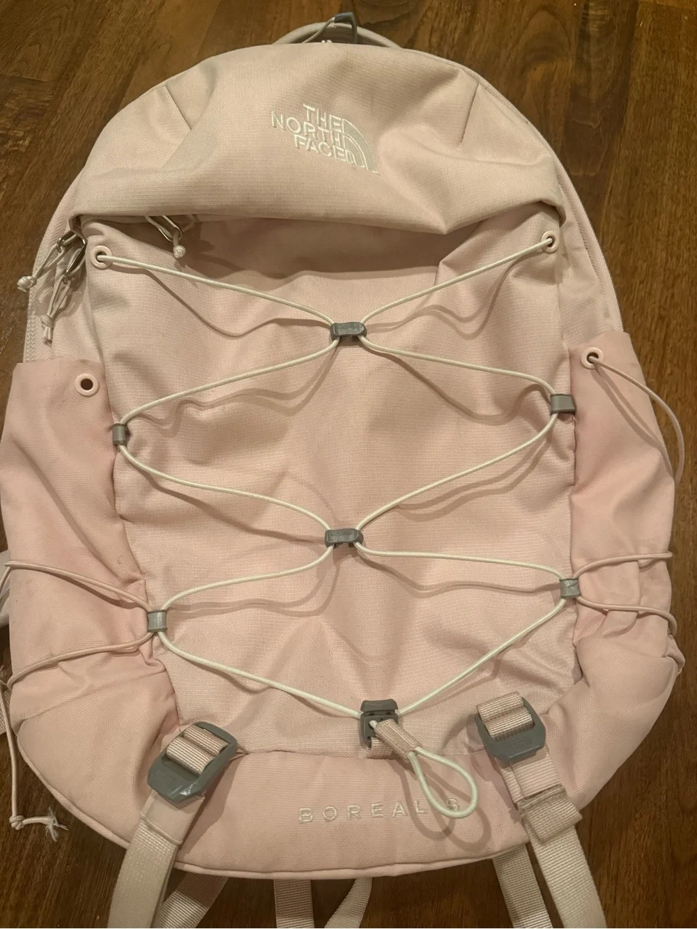 The North Face Pink Moss Dark Heather/Gardenia White Borealis Backpack